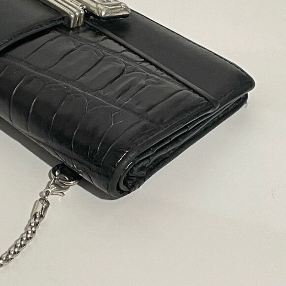 Brighton Leather Crossbody Wallet on Chain Black Small - Picture 12 of 13